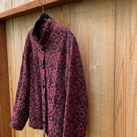 Nomadic traders Paisley coat black and wine red L - Picture 3 of 13